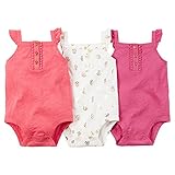 カーターズ Carter's ボディスーツ ノースリーブ フリル付き 綿ジャージー100% 3枚組 3-Pack Sleeveless Bodysuits 9M (67-72cm) [並行輸入品]