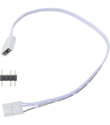Amazon.co.jp: 4ピン ARGB 5V アダプターケーブル 25cm ホワイト延長
