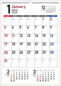 Amazon Co Jp 16年 書き込み式シンプルカレンダー タテ カレンダー 永岡書店編集部 本