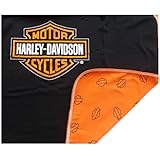 HARLEY-DAVIDSON Baby Receiving Blanket - Orange & Black by Harley-Davidson