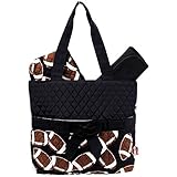 Football Print NGIL Quilted 3pcs Diaper Bag by NGIL