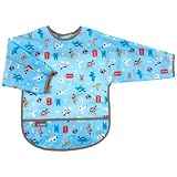 KushiesTaffeta Waterproof Bibs with Sleeves - Infant - Woof Blue by Kushies [並行輸入品]
