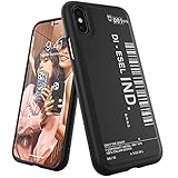 DIESEL iPhone X/Xs ケース FW20 バーコードグラフィック （ディーゼル iPhone X/Xs, ブラック/ホワイト）