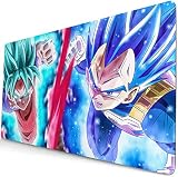 ドラゴンボール スーパーマウスパッド 日本のアニメゲームマウスパッド 大型デスクパッド キーボードパッド コンピュータデスクパッド オフィスマウスパッド 孫悟空ベジータIV トランクス ブルママウスパッド デスクトップパッド テーブルマット 90