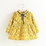 ツバメ--屋　キッズワンピース フォーマル女児 キッズ 服 子供 長袖 女の子 ガールズ ワンピース 韓国スタイル 結婚式 発表会 入園式 入学式 卒園式 卒業式 七五三 パーティー (100, イエ