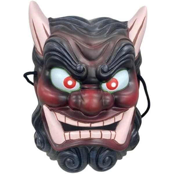 Amazon | [ダイシン] 鬼面（赤） 鬼のお面 節分 赤鬼 豆まき マスク 鬼