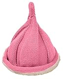 Plus Nao(プラスナオ) あったかボア入りニット帽 キッズ とんがり くるくる つんつん 帽子 男の子 女の子 ベビー 防寒 BOY GIRL 赤ちゃん KID ライトピンク