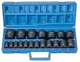 Grey Pneumatic (1319) 1/2" Drive 19-Piece Standard Length Fractional Master Socket Set [並行輸入品]