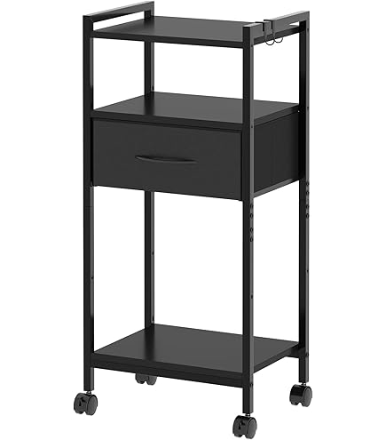 Amazon.co.jp: キッチンワゴン 木製 キャスター付き 高さ77cm 北欧