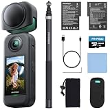 AKASO 360 ドローンビューコンボ 256GB SDカード付き 360度カメラ-アクションカメラ 5.7K360度動画 72MP360度写真 新型1/2インチ48MPセンサー 360度水平維持 360° スーパースムース 安定化機能 AI編集 見えない自撮り棒 2.29" タッチスクリーン 長時間バッテリー