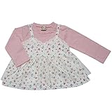 2018年 春物 UZULAND ウズランド 天竺 小花キャミ重ね着風 長袖Ｔシャツ ピンク◇80cm