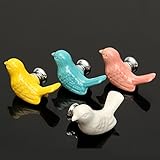 ILS - Bird Ceramic Cabinet Closet Dresser Cupboard Drawer Door Handles Pulls Knobs
