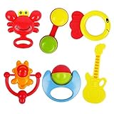 nurbo 5点新生児幼児赤ちゃんGirl BoyおもちゃRattles Developmental Musical Toy Set