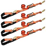 オレンジProシリーズAxle Tie Downコンボwithスナップフック( Set of 4 )