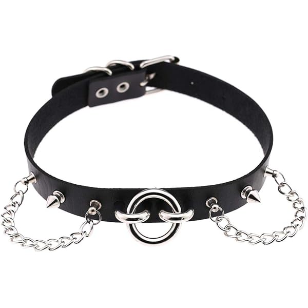 y2k GINZI レザーチョーカー鎖平成グランジpunk anmic741217.jpg