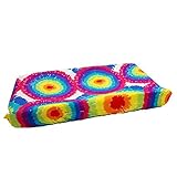 One Grace Place Terrific Tie Dye Changing Pad Cover, Aqua Blue, Royal Blue, Purple, Yellow, Green, O