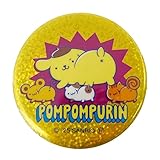 ポムポムプリン キラキラ缶バッジ イエロー ユニーク