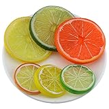 gresorthプレミアム人工フルーツスライスFakeオレンジグリーンイエローレモンコレクション写真撮影プロップ