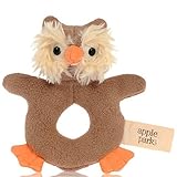 Apple Park Picnic Pal Teething Rattle, Owl [並行輸入品]
