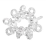 Merssavo 50枚セットアクリルベビーシャワーの恩恵を受けるバプテスマのおしゃぶりダミーパーティーテーブルの装飾