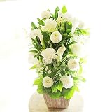 [KY166-2]供花アレンジメント　G&W Basket（グリーン・白系）＜　お供え花　お悔やみ花　供花に　＞