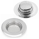 dearyhomeステンレススチールKitchen Sink Strainerメッシュ浴室排水ストレーナ、Largeワイドリム直径4.5 " ( 2パック)