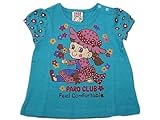 PARO CLUB/お花と女の子/パフスリーブT Bサックス 80cm