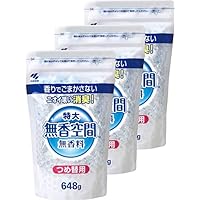 【まとめ買い】無香空間 特大 消臭剤 詰め替え用 無香料 648ｇ&times;3個