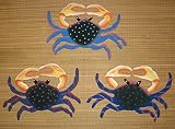 セットの3金属アートの壁Hanging Crabs