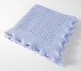 【G.H.HURT&SON】 Cosy Cashmere Baby Shawl カシミアベビーショールウール (blue)(正規代理店商品)
