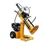 薪割り機 薪割機 ログスプリッター エンジン式 破砕力 12t 約6.5馬力 イエロー 横割り　縦割り　斜め割り カッター まきわり マキワリ 薪ストーブ 斧 薪 破砕 油圧 オイル 木 木材 原木 