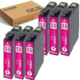 エプソン(Epson)用 IC6CL50 IC50 互換インクカートリッジ【ICM50 マゼンタ 6本セット】増量 純正品と併用可能『最新ICチップ搭載/残量表示/個包装』対応機種:EP-301/EP-302/EP-4004/EP-702A/EP-703A/EP-704A/EP-705A/EP-774A/EP-801A/EP-802A/EP-803A/EP-803AW/EP-804A/EP-804AR/EP-804ARU/EP-804AU/EP-804AW/EP-804AWU/EP-901A/EP-901F/EP-902A/EP-903A/EP-903F/EP-904A/EP-904F/PM-A820/PM-A840/PM-A840S/PM-A920/PM-A940/PM-D870/PM-G4500/PM-G850/PM-G860/PM-T960 プリンター ISO14001/ISO9001認証工場
