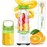 ミキサー 小型 ジューサースムージー 氷も砕ける 野菜 果物 離乳 ジュース 栄養補充 氷 2つコップ 350ML/500ML 6枚刃 20