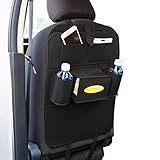 TangQI カーポケット シートバック 車内小物整理 取付簡単 車用バックシートポケット 車内収納ケース　 高容量 チャイルドシート 携帯電話収納可 カーアクセサリー 　愛車のシートの傷、汚れ防止 