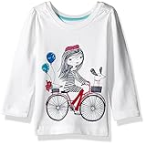 Gymboree Little Girls & Toddler Long Sleeve Graphic Tee White 12-18 [並行輸入品]