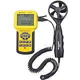 HoldPeak HP-856A Handheld Wind Speed Thermometer Digital Portable Anemometer Tester Gauge with Back 