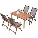 山善(YAMAZEN) テーブル・チェアセット ガーデンマスター BBQテーブル＆チェア(5点セット) MFT-225BBQ/MFC-259D