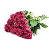 Kingdetector バラ色 花びら フラワーシャワー バラの造花 造花のバラ花 (24pcs)