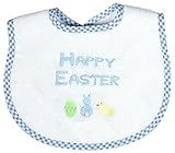 Raindrops Embroidered Bib, Happy Easter, Blue, Small by Raindrops