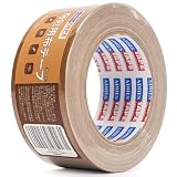 ADHES 布テープ 粘着テープ 梱包テープ 50mm x 25m 黄土 厚さ0.23mm