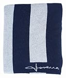 Lorena Canals Wool Rug Blanket Flowers (Grey/Navy) by Lorena Canals