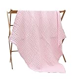 Onuneed　6重ガーゼ ベビーバスタオル　タオルケット　90cmx116ｃｍ　6層 コットン ソフト　BW34-S1 (ピンク)