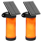 102ledガーデンライト　ソーラーライト　オレンジ色　小型　IPX5防水　配線いらず　３点灯モード　揺れる炎　35LM　ムードライト　ソーラーランタン　間接照明　自動点灯消灯　壁掛け　車道/歩道/庭
