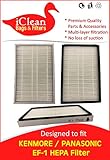 (1) - Kenmore Panasonic Vacuum Cleaner EF-1 HEPA Filter - 1 Pack By iClean vacuums