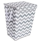Taylor Madison Designs Chase Chevron Hamper inグレー/ホワイト
