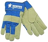 MCR Safety 1952XS Snort-N-Boar Split Pigskin Leather Palm Premium Gloves with 2 1/2-Inch Rubberized 