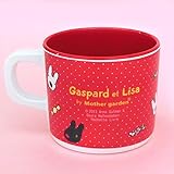 リサとガスパール メラミン食器 マグ 持ち手付きコップ ドット柄