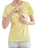授乳服半袖ボーダーtシャツ夏服マタニティウェアトップス