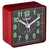 Casio TQ140 Travel Alarm Clock (Red)