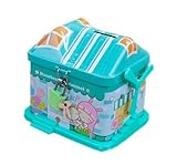 Lovely Tin Coinボックスwithプラスチックロック音楽ボックスギフトforキッズグリーン